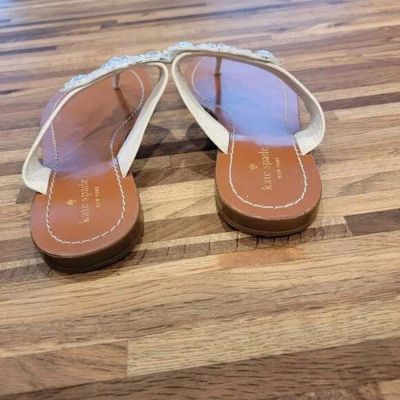 Kate Spade Cora Jeweled Thong Toe Flat Sandals - Picture 6 of 12